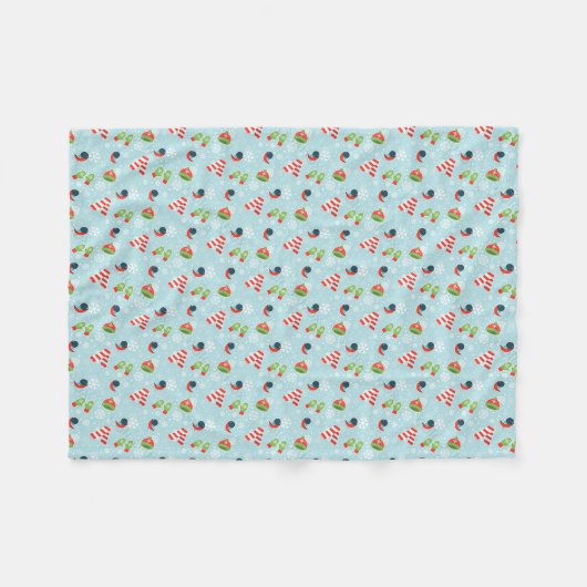 Winter Fun Pattern Fleece Deken (Voorkant (Horizontaal))