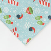 Winter Fun Pattern Fleece Deken (Hoek)
