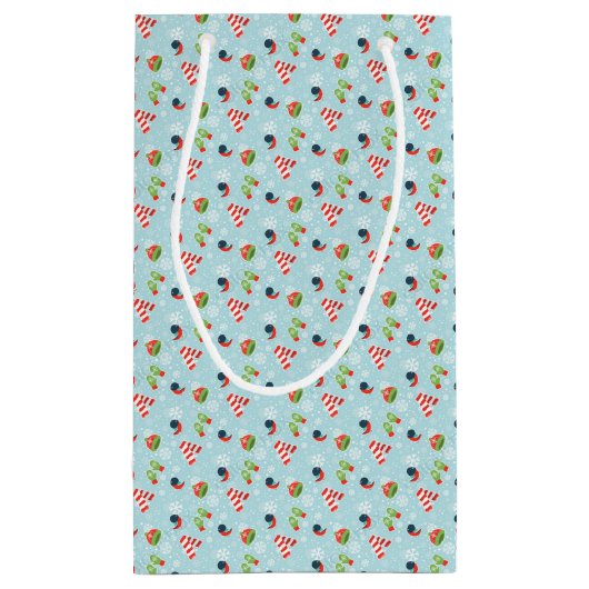 Winter Fun Pattern Klein Cadeauzakje (Achterkant)