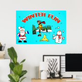 Winter Fun Poster (Thuiskantoor)