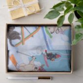 Winter Fun Skiing kerstlabradors Tissuepapier (Geschenk)