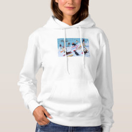 Winter Fun Skiing Labradors Hoodie