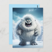 Winter Fun Yeti Briefkaart (Voorkant / Achterkant)