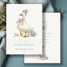 Winter Gans Kerstmis Goosmas Bedrijfslogo