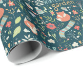 Winter Garden Fox Cadeaupapier (Rol Hoek)