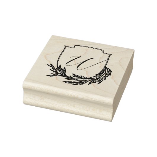 Winter Garland kalligrafie Script Monogram Crest Rubberstempel (Stempel)