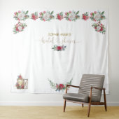 Winter Garland Kerst Bruiloftsshower Foto Achtergr Wandkleed (In Situ (horizontaal))