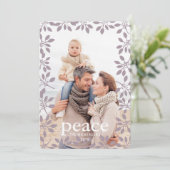 Winter Garland Peace Carte photo de vacances (Debout devant)