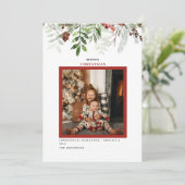 Winter gebladerte foto moderne kerst (Staand voorkant)