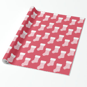 Winter gebreide kerst kous inpakpapier