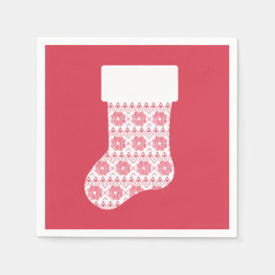 Winter gebreide kerst kous papier servetten