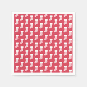 Winter gebreide kerst kous papier servetten
