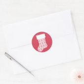 Winter gebreide kerst kous Sticker (Envelop)