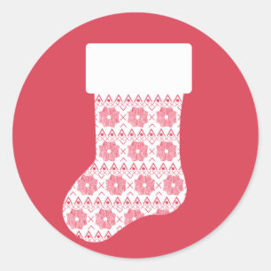 Winter gebreide kerst kous Sticker