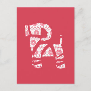 Winter gebreide kerst Yule Bock Briefkaart