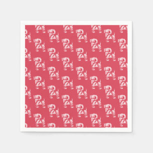 Winter gebreide kerst Yule Bock papier servetten