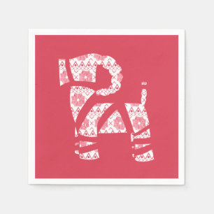 Winter gebreide kerst Yule Bock papier servetten