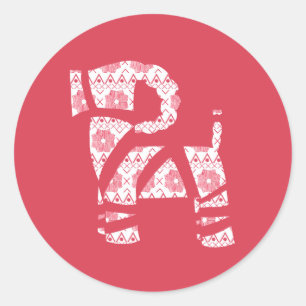 Winter gebreide kerst Yule Bock Sticker