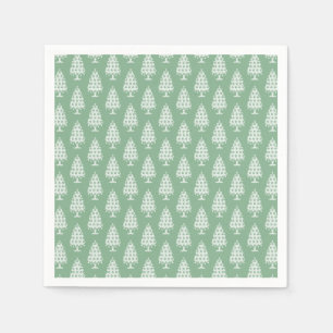 Winter gebreide kerstboom papier servetten