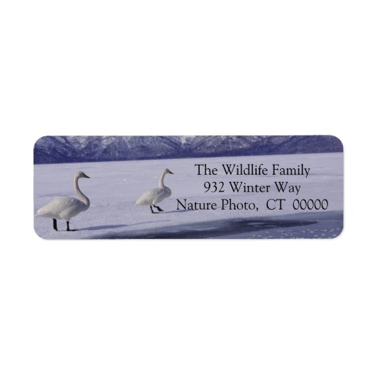 Winter Geese Merry Kerstrek Adres label (Voorkant)