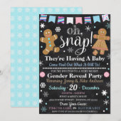 Winter Gender Reveal Party Uitnodiging (Voorkant / Achterkant)