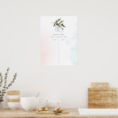 Winter Gender Reveal Stembord Poster (Keuken)