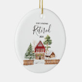 Winter Gepensioneerd Eerste Kerstmis Ornament (Rechts)