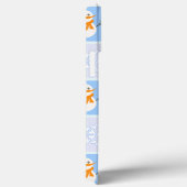 Winter geruit patroon sneeuwman en sneeuwvlokken Case-Mate iPhone case (Achterkant / Rechts)