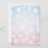 Winter Geslacht Reveal Hij of Zij Feest Kaart (Achterkant)