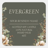 Winter Geurkaars Waterverf Label (Voorkant)