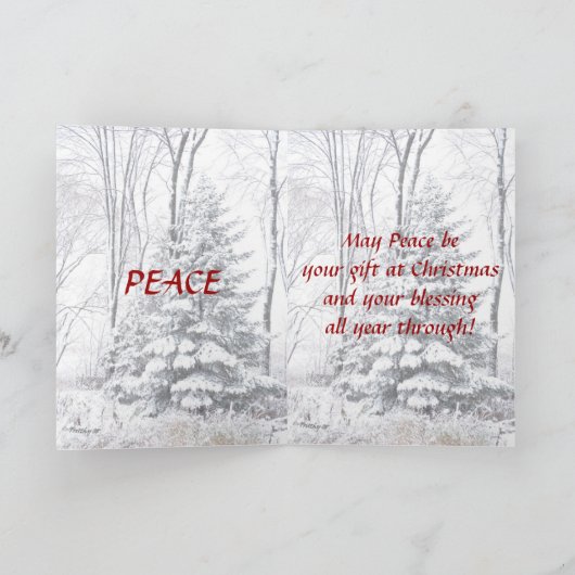 WINTER GEWADEN ~ Natuurlijk Feestdagen Kaart (Binnen)