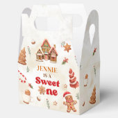 Winter Gingerbread House Kerstmis 1e verjaardag Bedankdoosjes (Geopend)