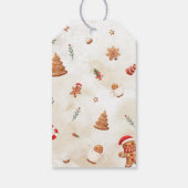 Winter Gingerbread House Kerstmis 1e verjaardag Cadeaulabel (Achterkant)