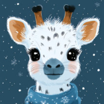 Winter Giraffe Charm iPhone / iPad hoesje