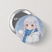 Winter Girl Button  (Voorkant /achterkant)