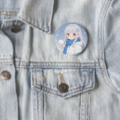 Winter Girl Button  (In situ)