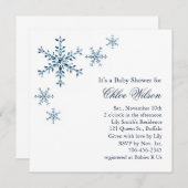 Winter Glamor Baby shower Uitnodiging (Voorkant / Achterkant)