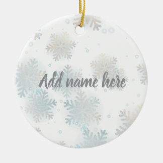 Winter Glans Ornament - Voeg Uw Naam Toe