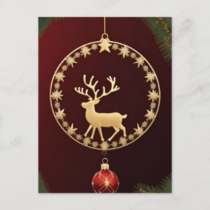 Winter Glow ❄️ Kerstherten Luxe Decoratie Briefkaart