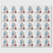 Winter Gnome Ik ben hier voor het chocolade. Cadeaupapier (Vlak)