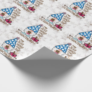 Winter Gnome Ik ben hier voor het chocolade. Cadeaupapier
