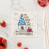 Winter Gnome Ik ben hier voor het chocolade. Servet (Insitu)