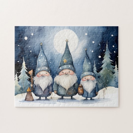 Winter Gnomes Puzzle Legpuzzel (Horizontaal)