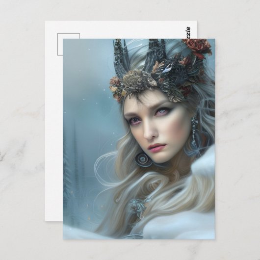 Winter Goddess Briefkaart (Voorkant / Achterkant)