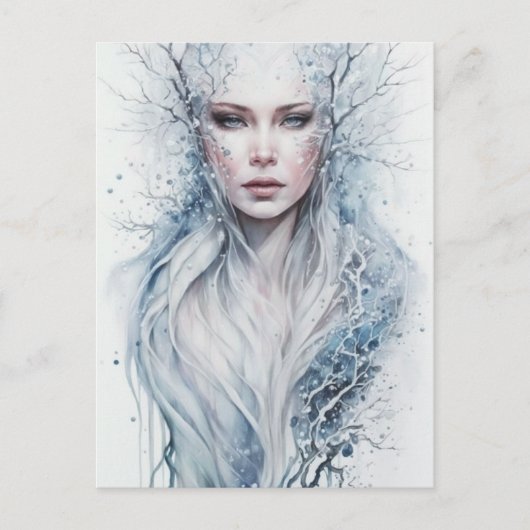Winter Goddess Briefkaart (Voorkant)