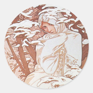 Winter Goddess Ronde Sticker