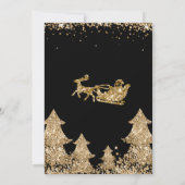 Winter Gold Glitter-kerstboom Kaart (Achterkant)
