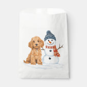Winter Goldendoodle Dog Cute Snowman Bedankzakje (Voorkant)