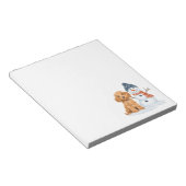 Winter Goldendoodle Dog Cute Snowman Notitieblok (Schuin)