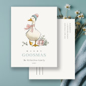 Winter Goose Christmas Funny Merry Goosmas Briefkaart